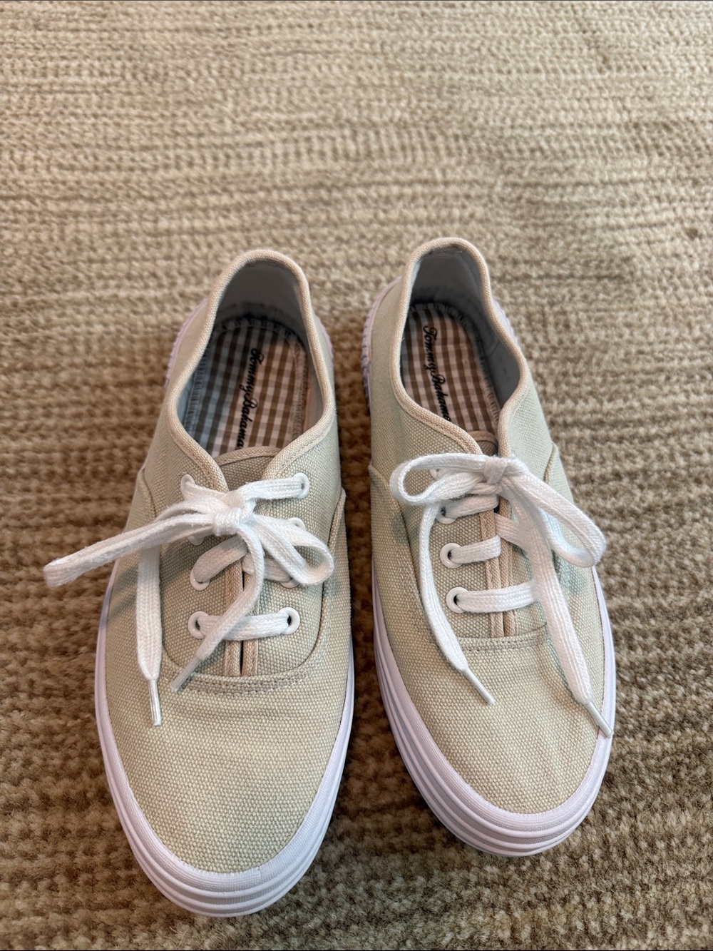 Tommy Bahama Casual Canvas Sneakers in Light Beige